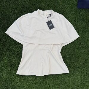 STYLEWE‎ Beige Mock Neck Cape Overlay Top XL